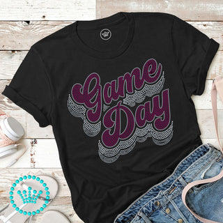 Game Day Groovy Script MAROON Spangle Transfer #4080