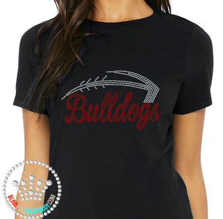 Bulldogs Football Laces Spangle Transfer
