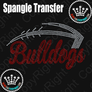 Bulldogs Football Laces Spangle Transfer