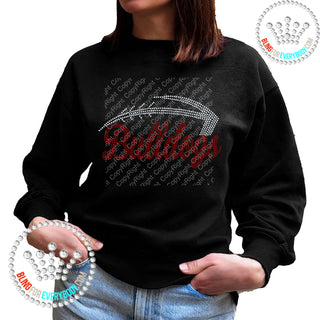 Football Laces Bulldogs Spangle Bling Unisex Sweatshirt #4105