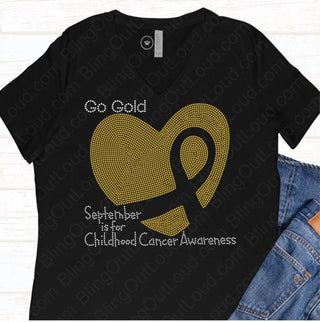 Awareness Heart Spangle Transfer #4118