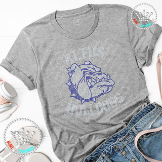 Altus Bulldogs Spangle Bling Unisex Short Sleeve Tee #4283