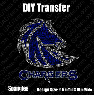 Chargers Mascot Spangle Transfer #4299