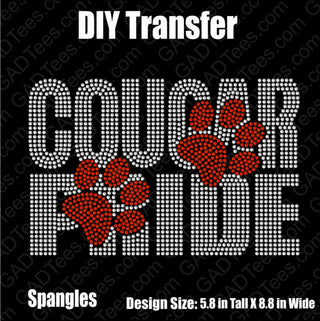 Cougar Pride Spangle Transfer #4379
