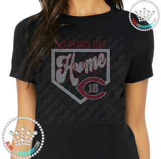 No Place Like Home With Base, Carthage C And Number (Baseball) Spangle Transfer #4388