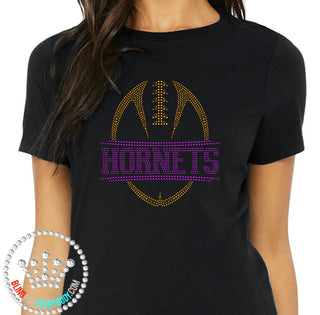 Hornets Football Frame Spangle Transfer #4415