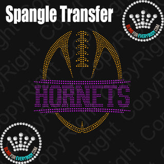 Hornets Football Frame Spangle Transfer #4415