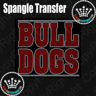 Bulldogs Stacked Spangle Transfer #4516