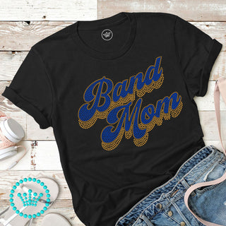 Band Mom Groovy Script ROYAL Spangle Transfer #4800