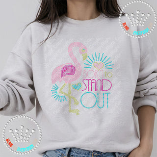 Born to Stand Out Flamingo Spangle Transfer #5003
