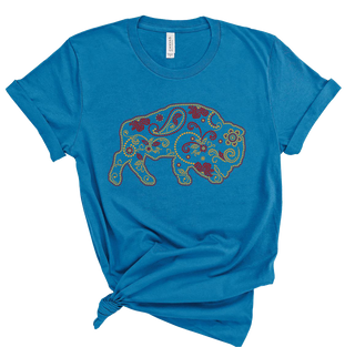Buffalo Mandala Western Rodeo Spangle Transfer #5009