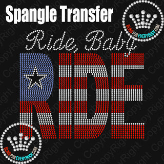 Ride Baby Ride Spangle Transfer #5043