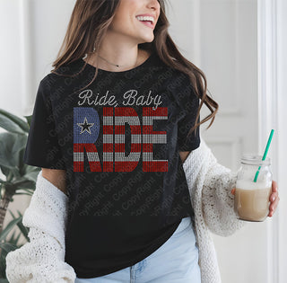 Ride Baby Ride Spangle Transfer #5043