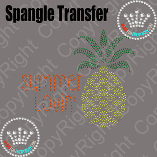 Summer Lovin' Pineapple Spangle Transfer #5167