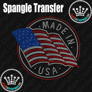 Made in the USA Flag Spangle Transfer #5222
