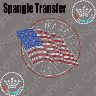 Made in the USA Flag Spangle Transfer #5222
