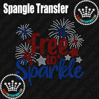 Free to Sparkle Patriotic Spangle Transfer #5412