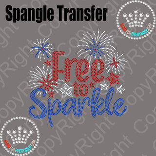 Free to Sparkle Patriotic Spangle Transfer #5412