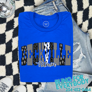 Beckville Sunset Admin Arch Checker Graphic Print Unisex Short Sleeve Tee #70311