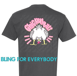 Guess What Chicken Butt Graphic Tee (Pink Lettering)