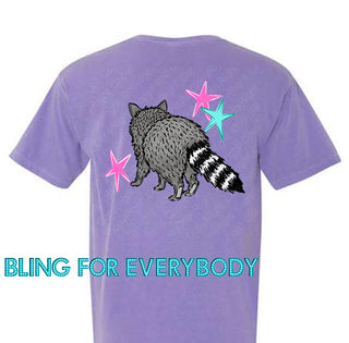 See You Soon Raccoon Graphic Tee (Pink Lettering)