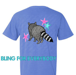 See You Soon Raccoon Graphic Tee (Pink Lettering)