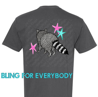 See You Soon Raccoon Graphic Tee (Pink Lettering)