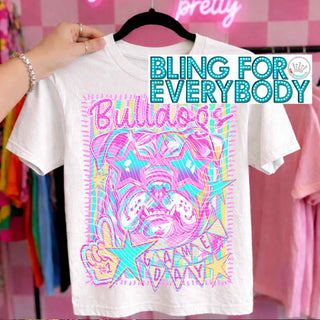Bulldogs Game Day Neon Scribbles