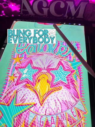 Eagles Game Day Neon Scribbles