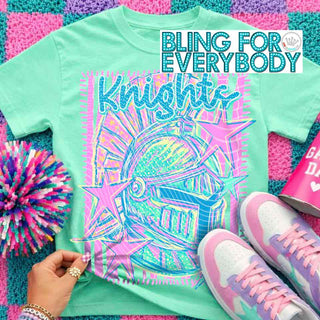 Knights Neon Scribbles