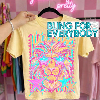 Lions Neon Scribbles
