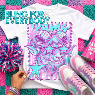 Rams Neon Scribbles