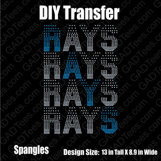 Rays Wordstack Spangle Transfer #8050