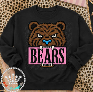 Bears Pink Placard Mascot Tee