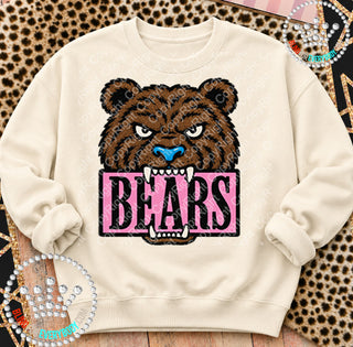Bears Pink Placard Mascot Tee