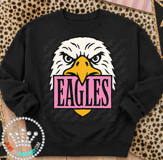 Eagles Pink Placard Mascot Tee