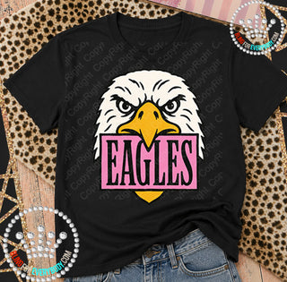 Eagles Pink Placard Mascot Tee