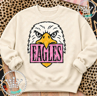 Eagles Pink Placard Mascot Tee