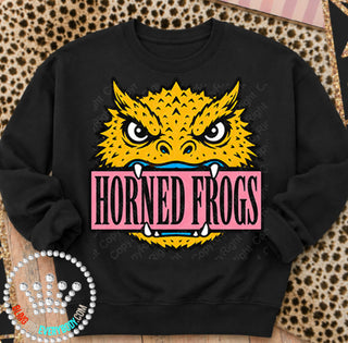 Horned Frogs Pink Placard Mascot Tee