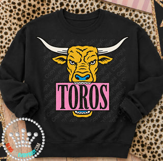 Toros Pink Placard Mascot Tee