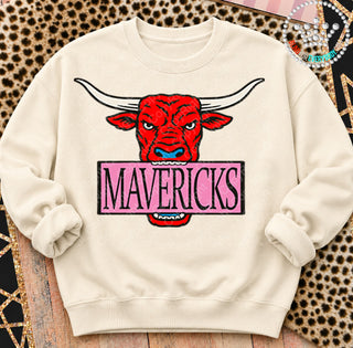 Mavericks Pink Placard Mascot Tee