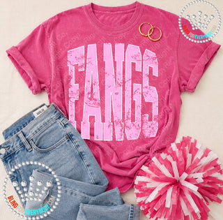 Fangs Pink Out Tee