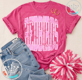 Red Birds Pink Out Tee