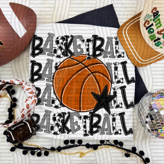Basketball Stacked Black