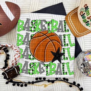 Basketball Stacked Lime