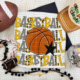 Basketball Stacked Yellow