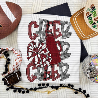 Cheer Stacked Crimson