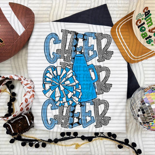 Cheer Stacked Light Blue