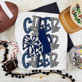 Cheer Stacked Navy