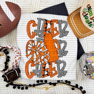 Cheer Stacked Orange